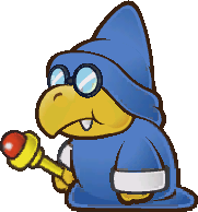 Sprite of a Magikoopa from Super Paper Mario.