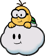 Sprite of a Lakitu from Super Paper Mario.