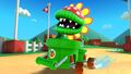 Petey Piranha drifting on 3DS Piranha Plant Slide