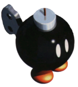 Official artwork of Bob-omb from Super Mario RPG: Legend of the Seven Stars.