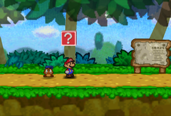 Third ? Block on Goomba Road of Paper Mario.