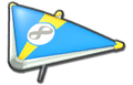 Thumbnail of Sky Blue Mii's Super Glider (with 8 icon), in Mario Kart 8.