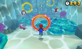 Coin rings in the distance in Super Mario 3D Land