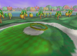 Doughnut Hole, a Ring Shot challenge in Yoshi's Island from Mario Golf