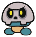 A Bone Goomba from Paper Mario: Color Splash