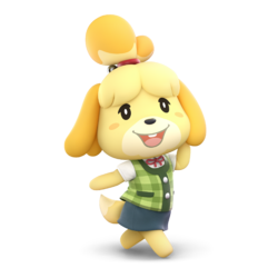 Isabelle's pose in super smash bros ultimate