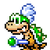 Larry Koopa icon in Super Mario Maker 2 (Super Mario World style)