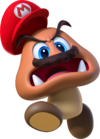 Super Mario Odyssey artwork of a captured Goomba