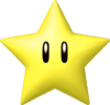 Artwork of a Super Star from Mario Kart 7