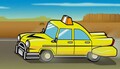 Dribble's taxi in the middle of Highway 56