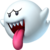 Artwork of Boo from New Super Mario Bros. Wii (later reused for Mario Kart 8 Deluxe and Super Mario Party)