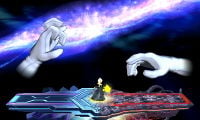 Crazy Hand, alongside Master Hand, in Super Smash Bros. for Nintendo 3DS and Super Smash Bros. for Wii U