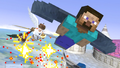 Steve flying with Elytra wings