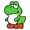 Artwork of Little Yoshi in the game Yoshi