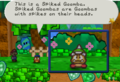 Goombario tattling a Spiked Goomba