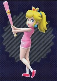 Peach sport card from the Super Mario Trading Card Collection