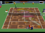 Peach court in the game Mario Tennis (Nintendo 64).