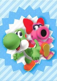 Yoshi & Birdo group card from the Super Mario Trading Card Collection