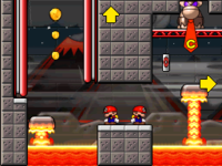 A screenshot of Room 5-9 from Mario vs. Donkey Kong 2: March of the Minis.