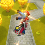 Mario performing a Trick in Mario Kart Wii