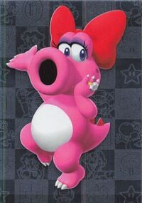 Birdo silver card from the Super Mario Trading Card Collection