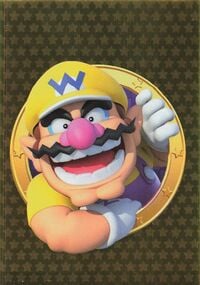 Wario golden card from the Super Mario Trading Card Collection