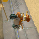 Daisy performing a Trick in Mario Kart Wii