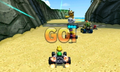 Koopa Troopa getting a Rocket Start in the B Dasher on N64 Koopa Troopa Beach