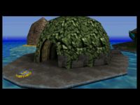 A cutscene, where the player first discovers K. Lumsy Island.