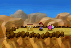 Third ? Block on Mt. Rugged of Paper Mario.