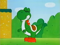 Yoshi in Super Mario World: Mario to Yoshi no Bōken Land.