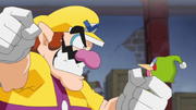 Wario, about to set off to Shake Dimension.