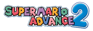 Early logo for Super Mario World: Super Mario Advance 2, from Nintendo Space World 2001