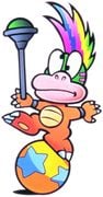 Artwork of Lemmy Koopa for Super Mario Bros. 3