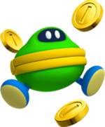 Artwork of a Coin Coffer that appears in Super Mario 3D Land