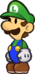 Luigi as he appears in Super Paper Mario.