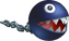 Artwork of a Chain Chomp in Mario Kart: Double Dash!! (reused for Super Mario Strikers)