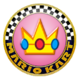 The icon of the Peach Cup from Mario Kart Tour.