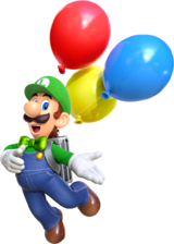 Artwork of Luigi for Balloon World, from Super Mario Odyssey