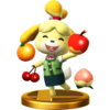 Isabelle trophy from Super Smash Bros. for Wii U