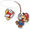 Artwork of Mario fishing up a Cheep Cheep from Paper Mario: The Origami King.