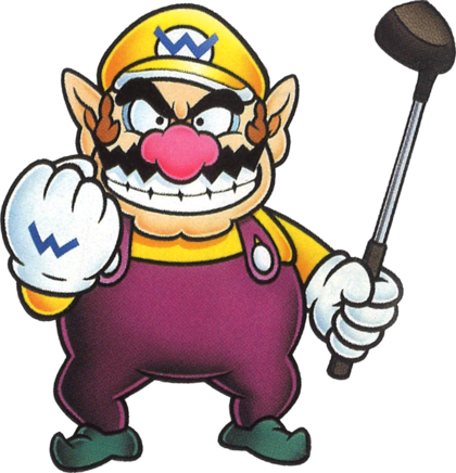 Mario Golf (N64) artwork: Wario