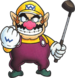 Mario Golf (N64) artwork: Wario