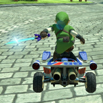 Link performing a trick. Mario Kart 8.