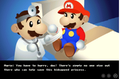 Mario visting a doctor, who looks like Dr. Mario