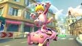 Cat Peach tricking on Paris Promenade 2 in Mario Kart Tour