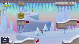 The Super Mario Maker 2 Story Mode level Freezing Rain.