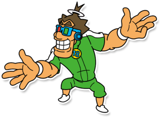 18-Volt character artwork for WarioWare: Move It!