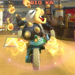 Morton Koopa Jr. performing a trick. Mario Kart 8.