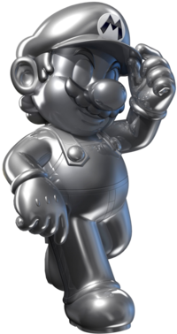 An alternate version of Metal Mario's artwork, from Mario Kart 7.